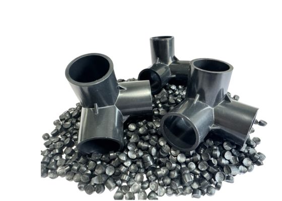 Hợp chất nhựa PVC sáng cao cho các sản phẩm tiêm PVC Đơn vị hóa Granules hợp chất PVC cứng màu xám cho đúc tiêm